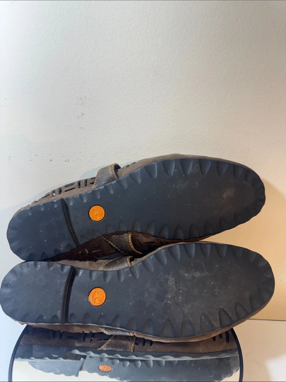 🚫SOLD🚫Timberland Brown Laser-Cut Mary Jane Flats - Women’s Size 8W - Picture 10 of 10